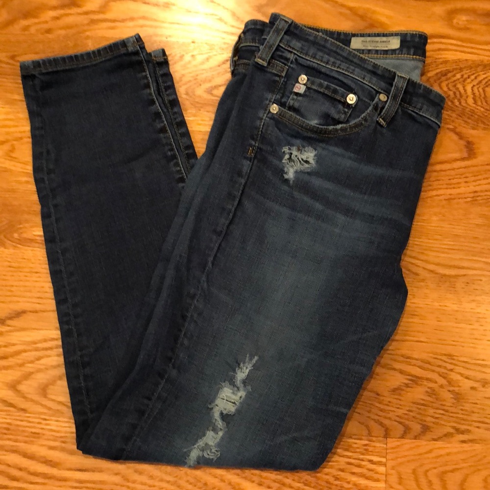 AG Stevie Ankle distressed ankle jeans